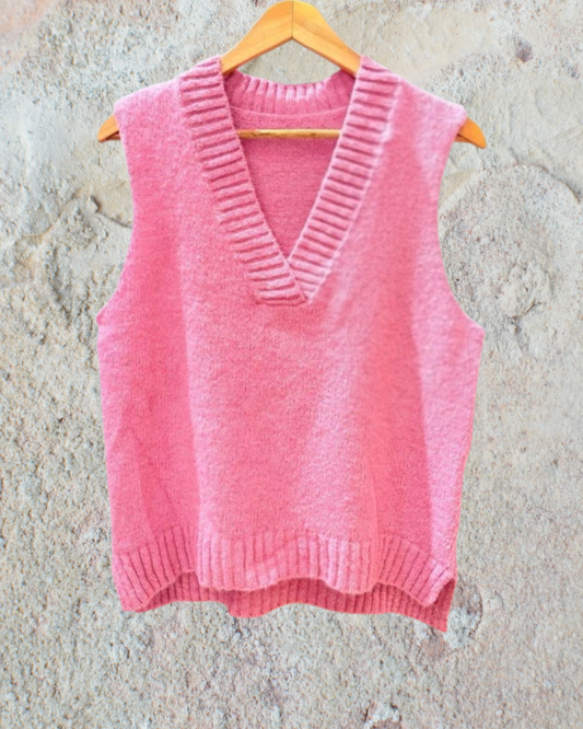 Pull Sans Manches Col V