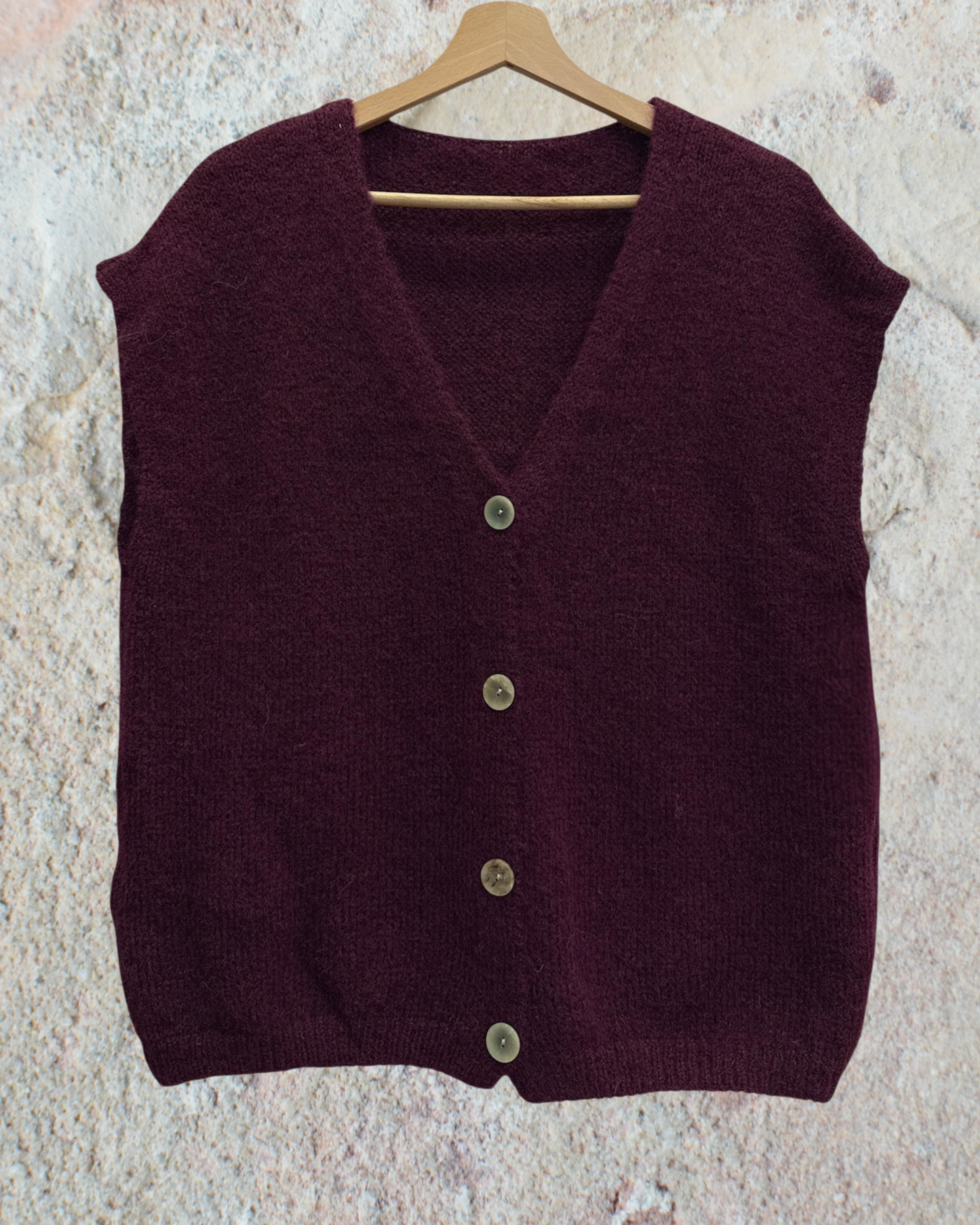 Gilet Sans Manches Moelleux à Boutons