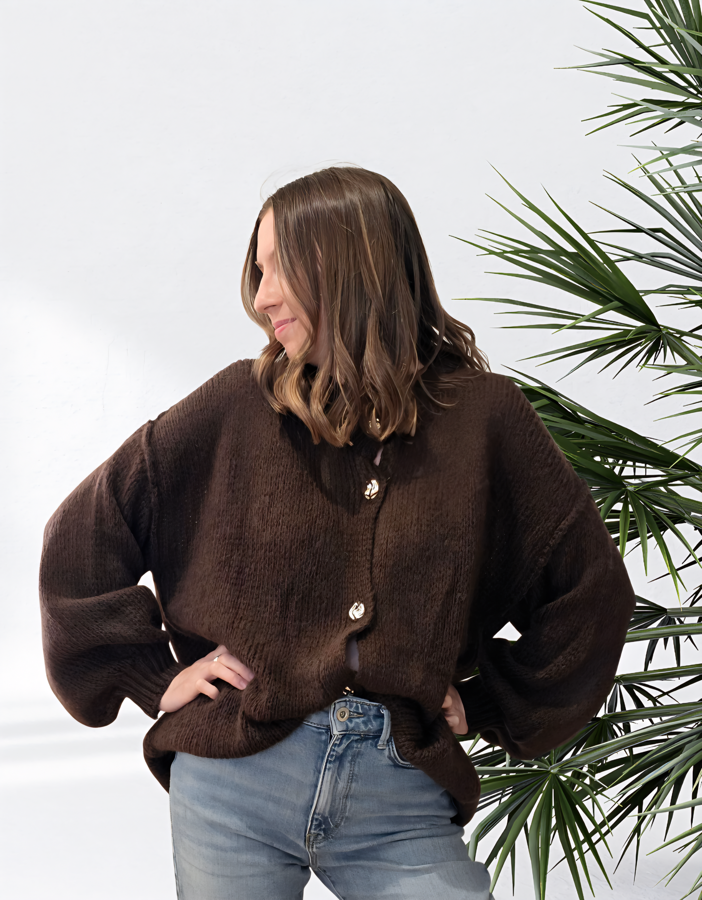 Gilet Eloïse Marron