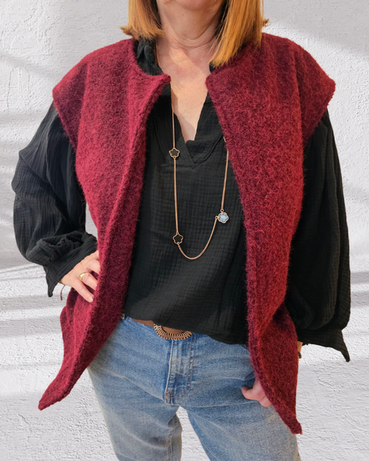 Gilet Naïa Bordeaux