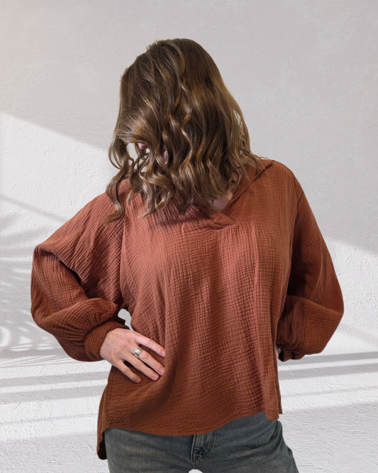 Blouse Lara Rouille