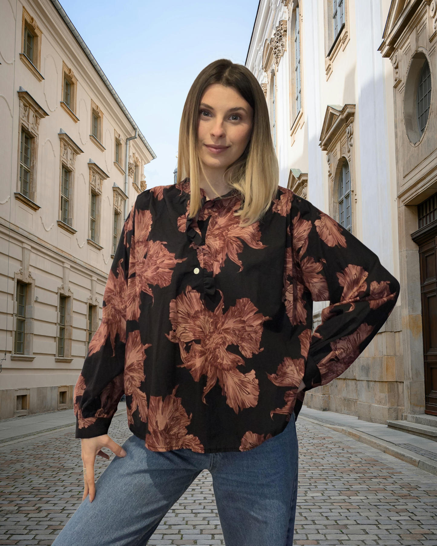 Blouse à Imprimé Floral