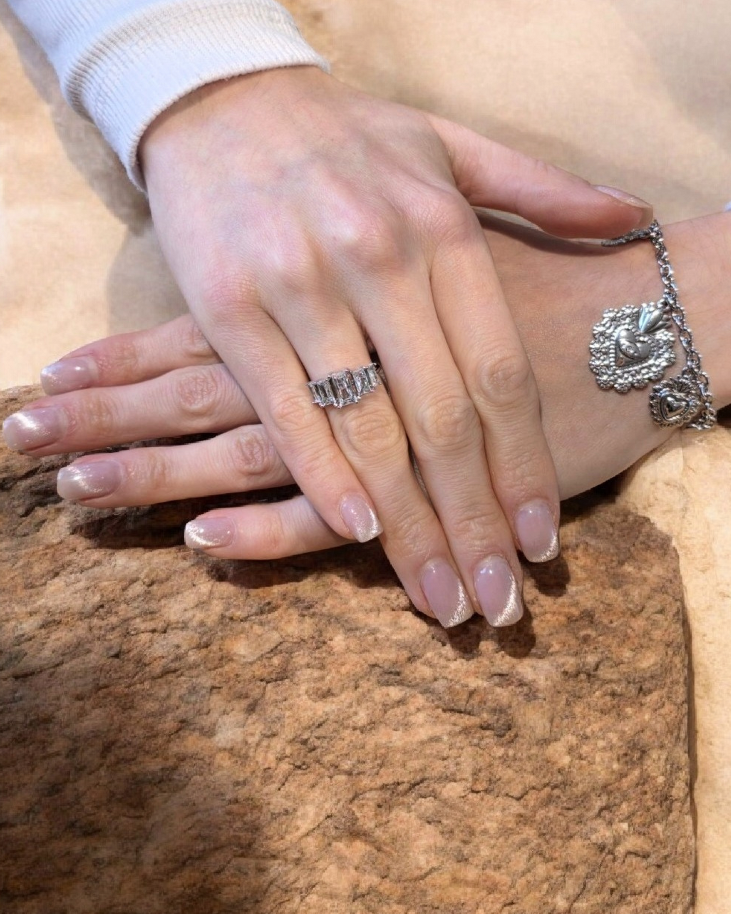 Bague Ajustable Strass – Doré ou Argenté
