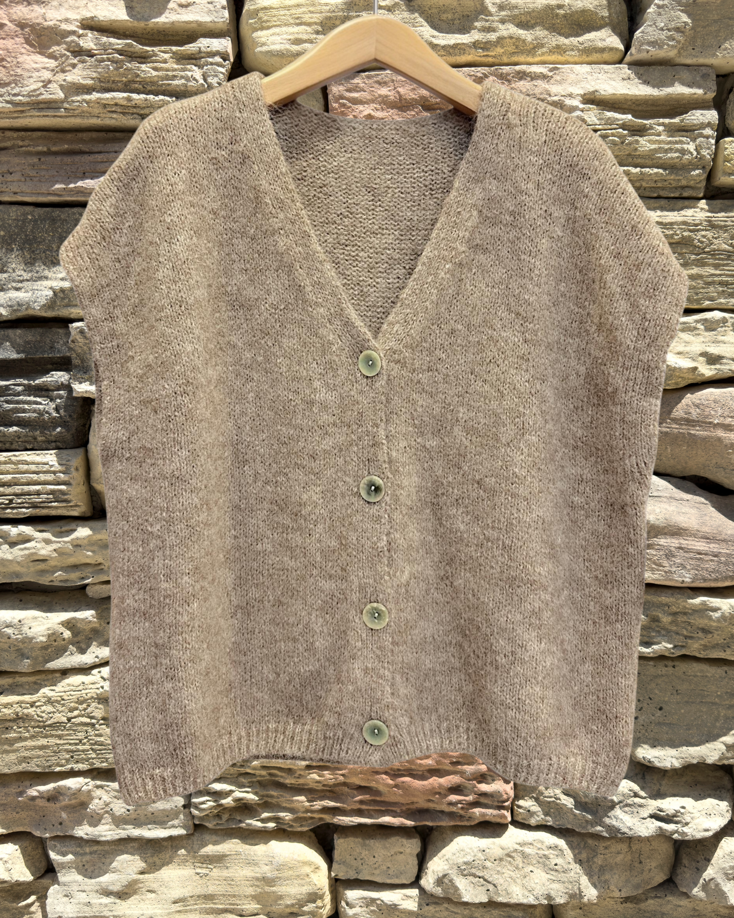 Gilet Sans Manches Moelleux à Boutons