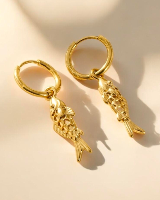 Boucles d'oreilles Aquata Poisson doré