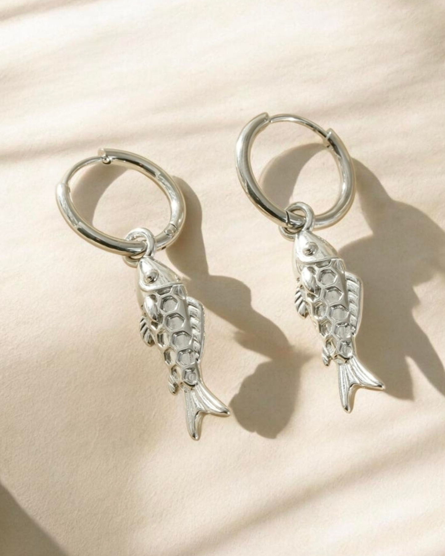 Boucles d’oreilles Aquata Poisson Argenté