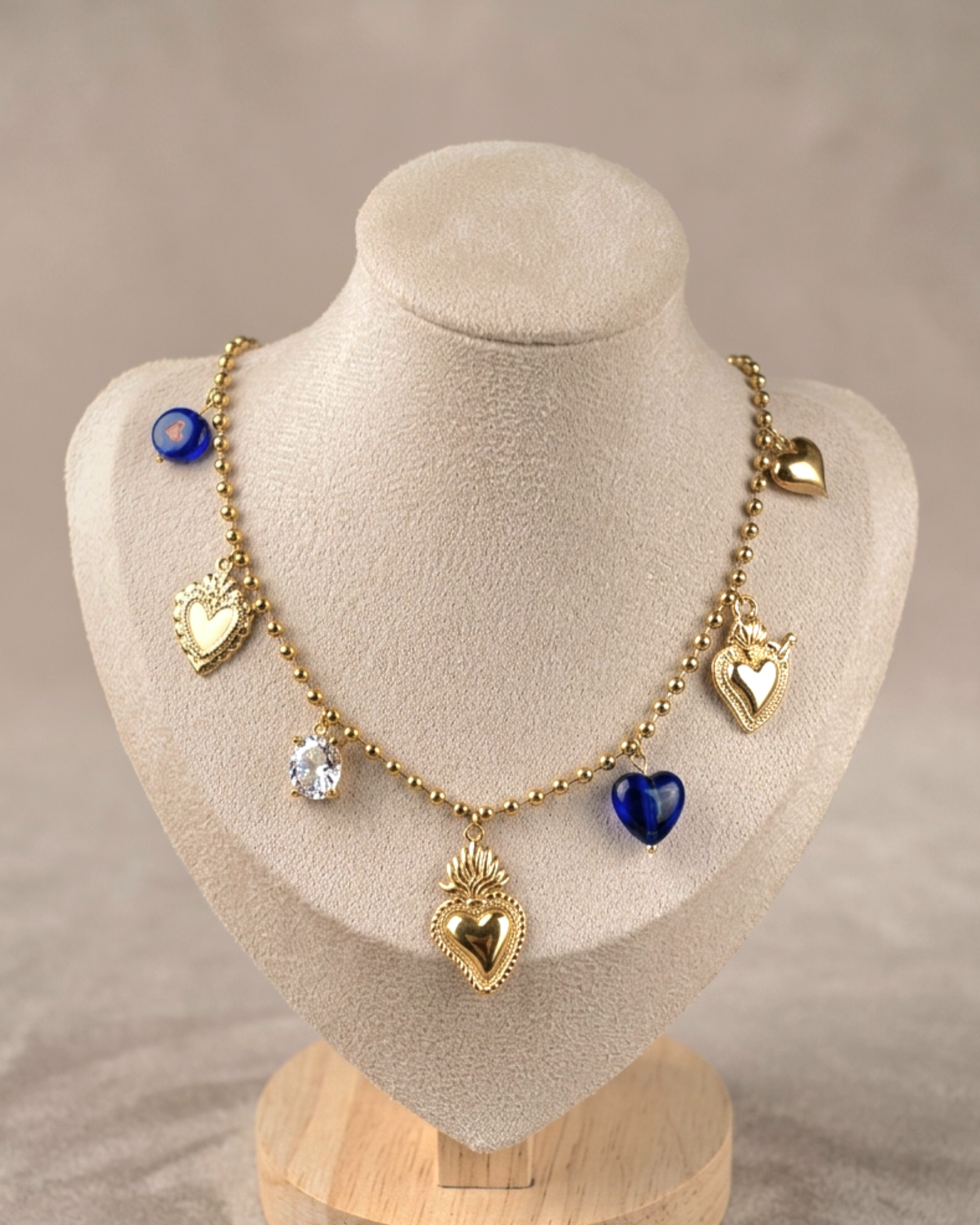 Collier coeur marine