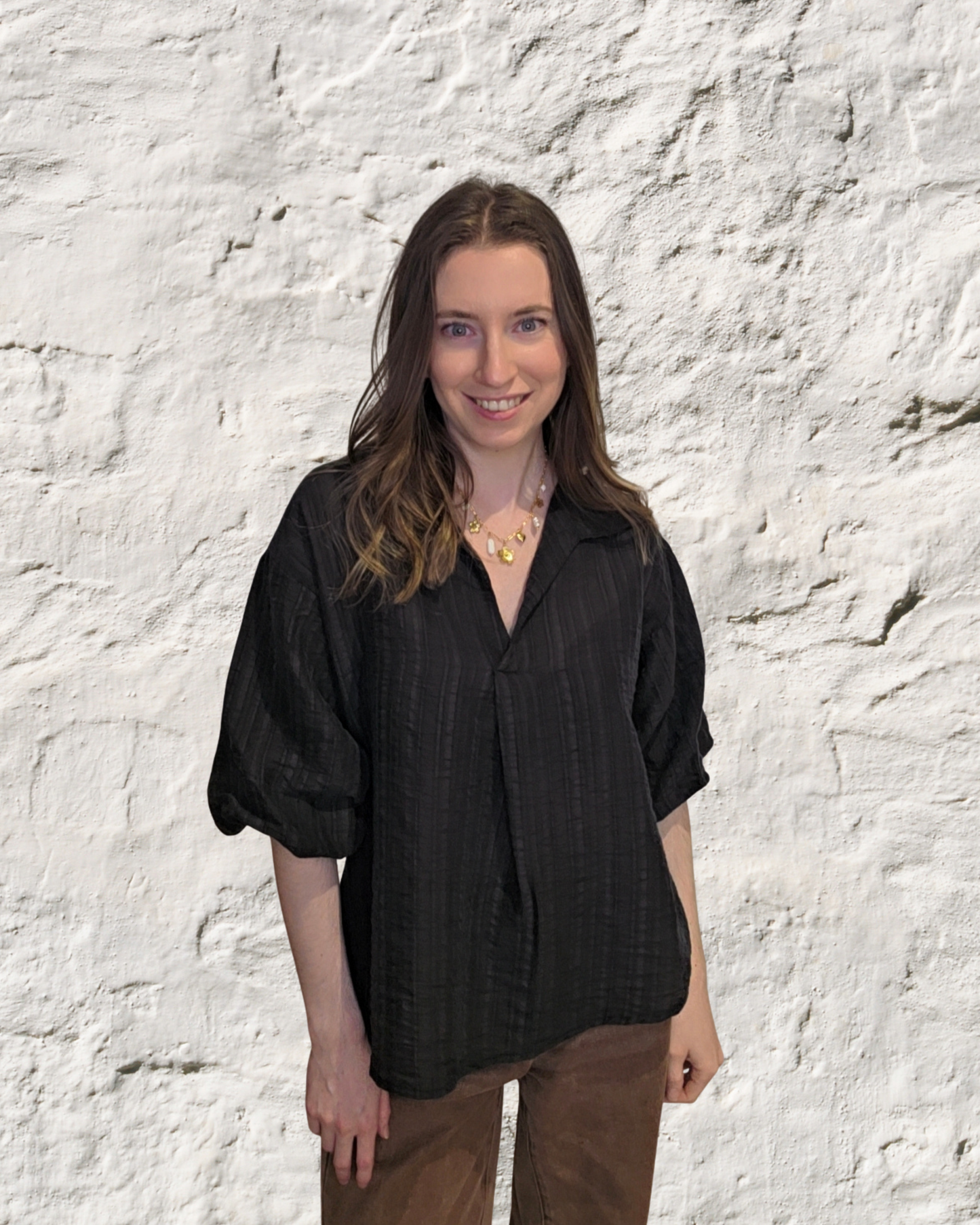 Blouse légère col chemise