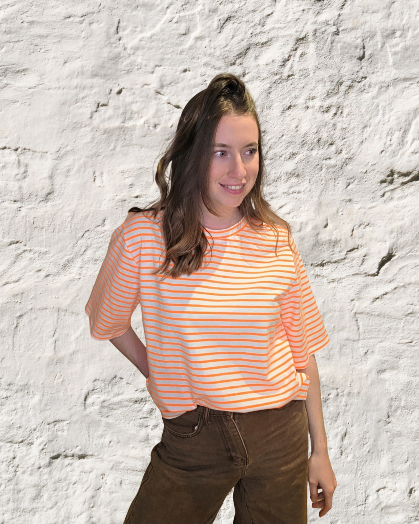 Tee shirt oversize rayé