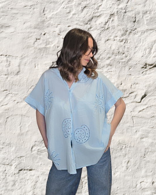 Chemise "Paula" en broderie Anglaise