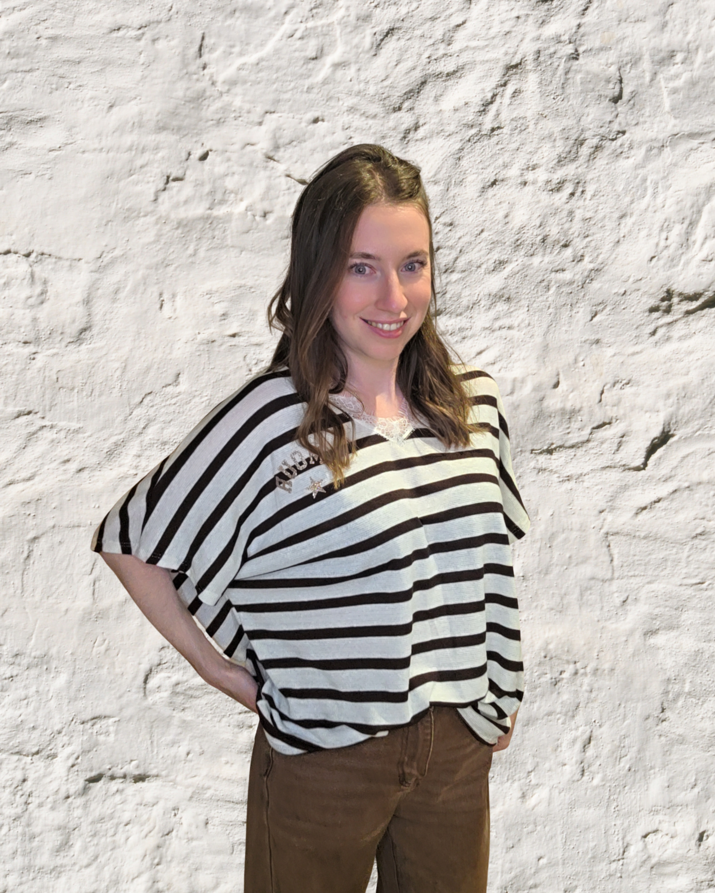 Top Marinière "Amour" oversize